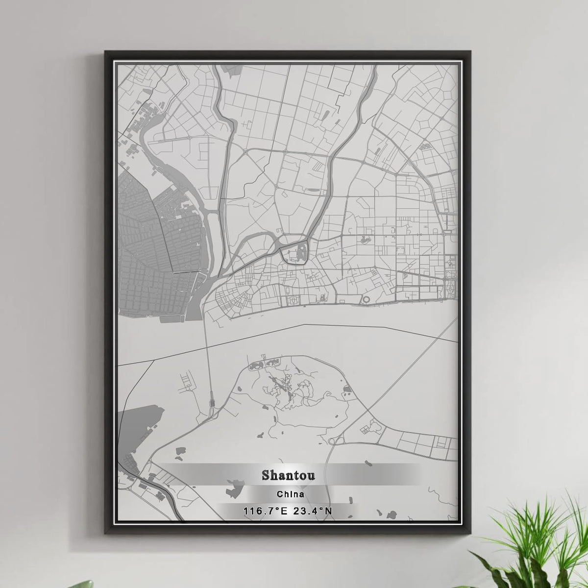 ROAD MAP OF SHANTOU, CHINA BY MAPBAKES