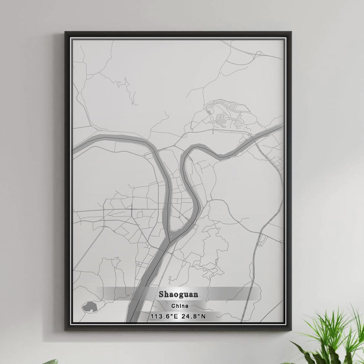 ROAD MAP OF SHAOGUAN, CHINA BY MAPBAKES