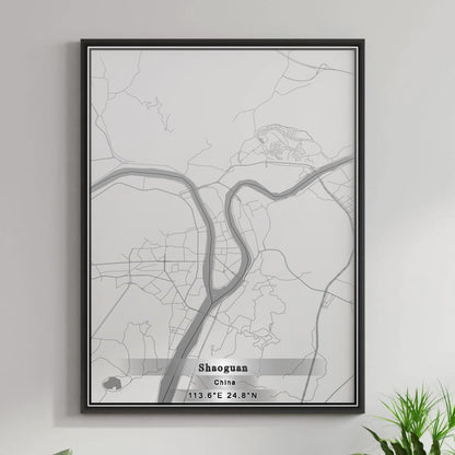 ROAD MAP OF SHAOGUAN, CHINA BY MAPBAKES