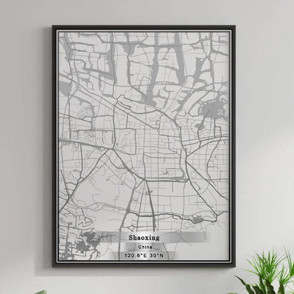 ROAD MAP OF SHAOXING, CHINA BY MAPBAKES