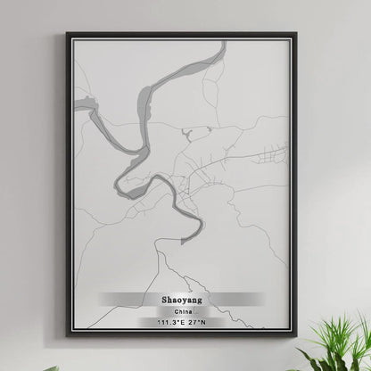 ROAD MAP OF SHAOYANG, CHINA BY MAPBAKES