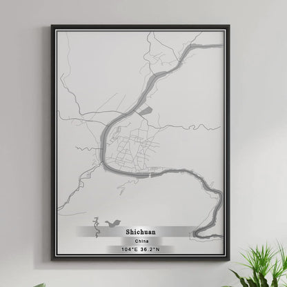 ROAD MAP OF SHICHUAN, CHINA BY MAPBAKES