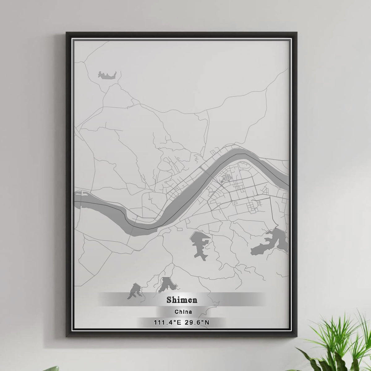 ROAD MAP OF SHIMEN, CHINA BY MAPBAKES