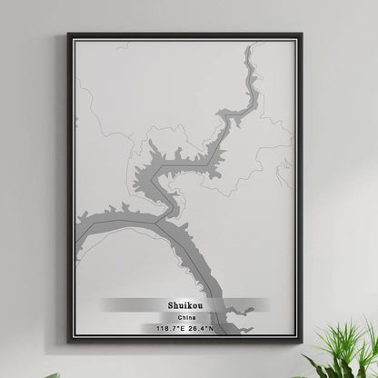 ROAD MAP OF SHUIKOU, CHINA BY MAPBAKES