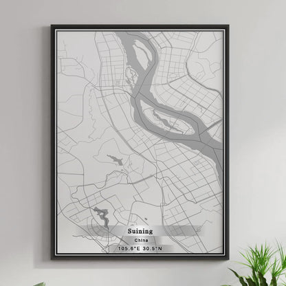ROAD MAP OF SUINING, CHINA BY MAPBAKES