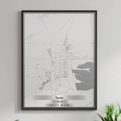ROAD MAP OF TAILAI, CHINA BY MAPBAKES