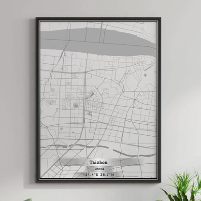 ROAD MAP OF TAIZHOU, CHINA BY MAPBAKES