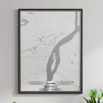 ROAD MAP OF TAOYUAN, CHINA BY MAPBAKES