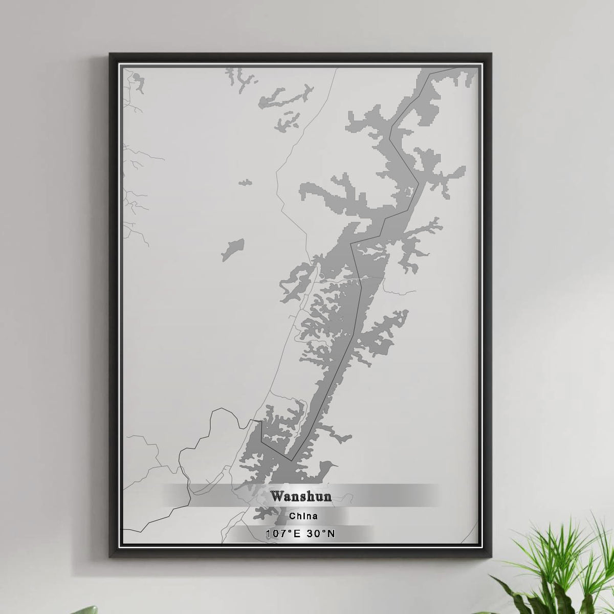 ROAD MAP OF WANSHUN, CHINA BY MAPBAKES