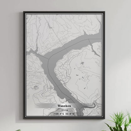 ROAD MAP OF WANZHOU, CHINA BY MAPBAKES
