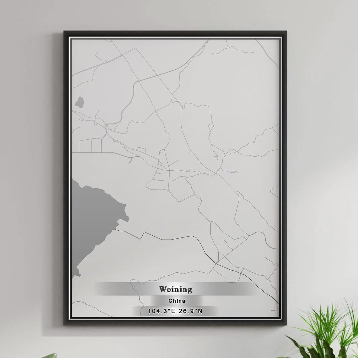 ROAD MAP OF WEINING, CHINA BY MAPBAKES