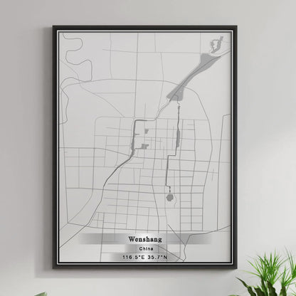 ROAD MAP OF WENSHANG, CHINA BY MAPBAKES