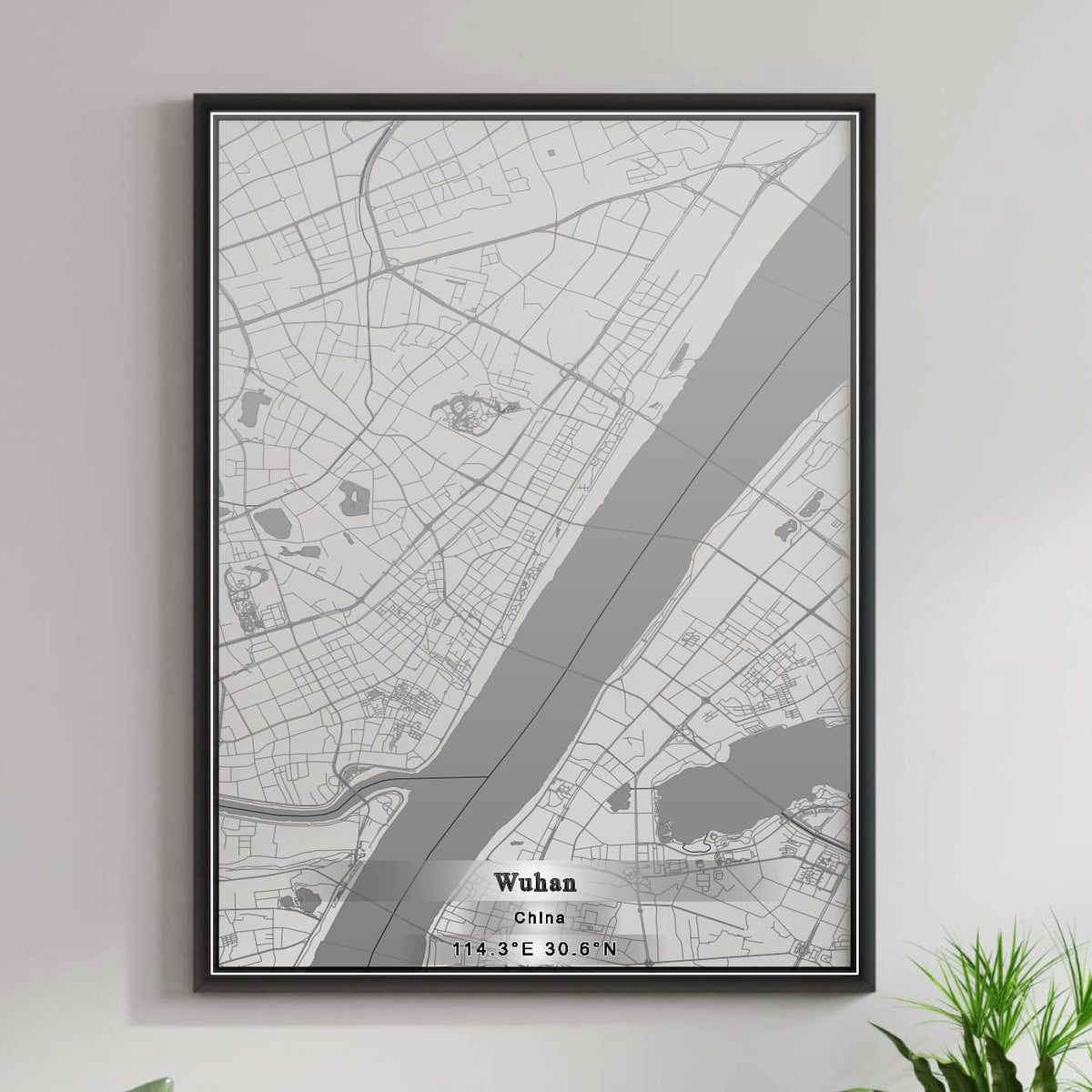 ROAD MAP OF WUHAN, CHINA BY MAPBAKES