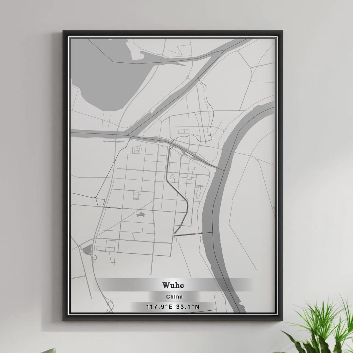 ROAD MAP OF WUHE, CHINA BY MAPBAKES