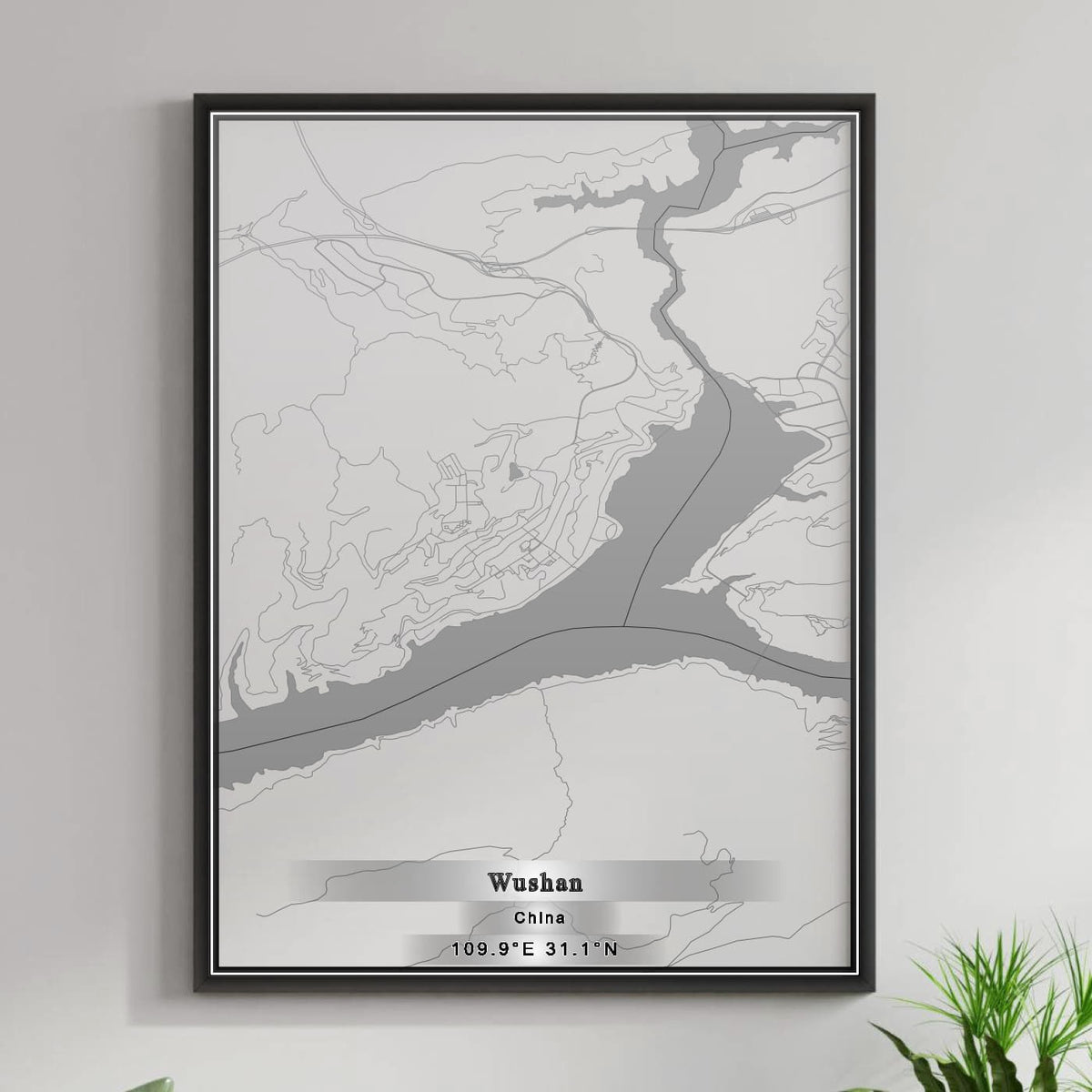 ROAD MAP OF WUSHAN, CHINA BY MAPBAKES