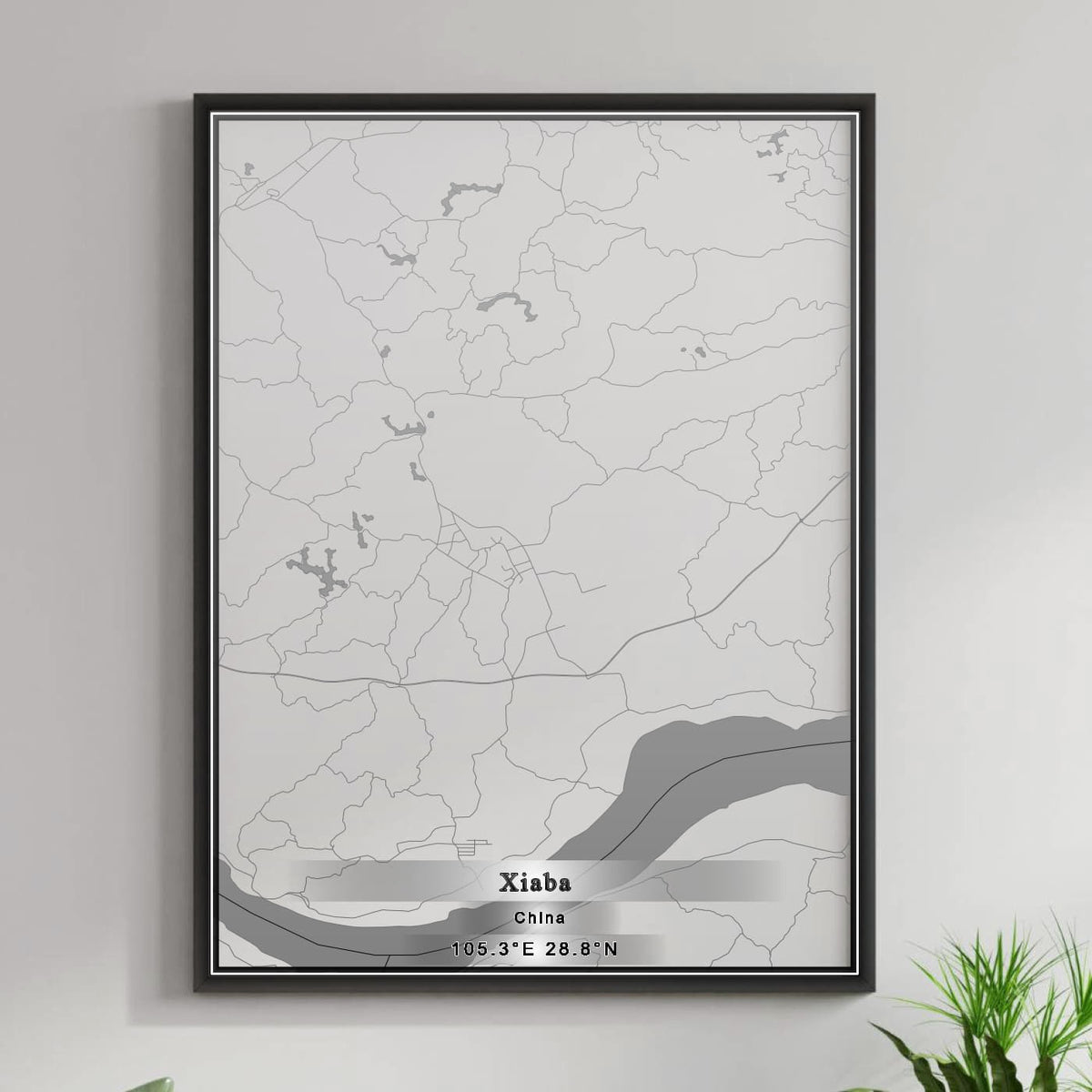ROAD MAP OF XIABA, CHINA BY MAPBAKES