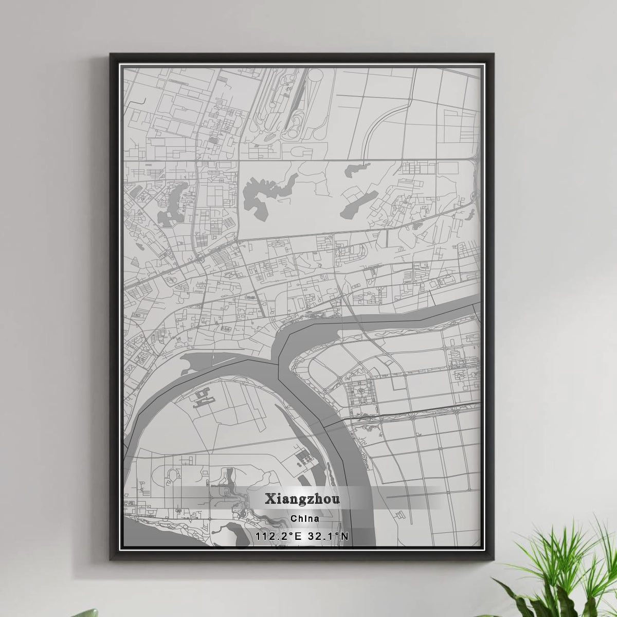 ROAD MAP OF XIANGZHOU, CHINA BY MAPBAKES
