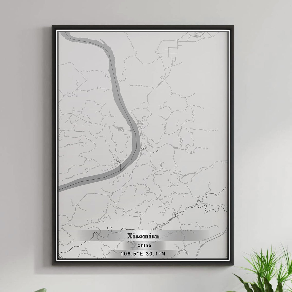ROAD MAP OF XIAOMIAN, CHINA BY MAPBAKES