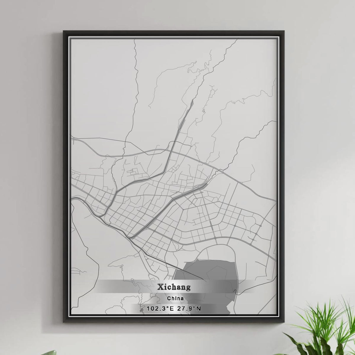 ROAD MAP OF XICHANG, CHINA BY MAPBAKES