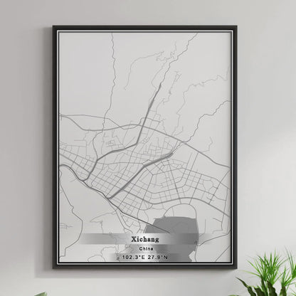 ROAD MAP OF XICHANG, CHINA BY MAPBAKES