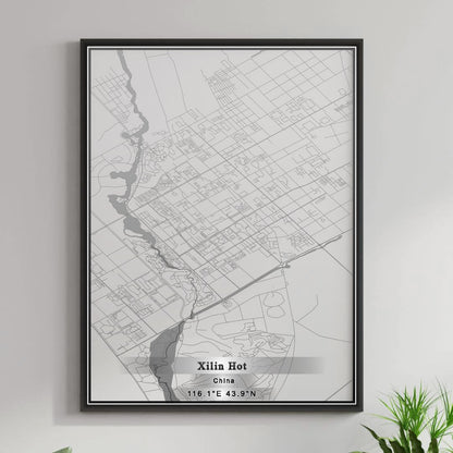 ROAD MAP OF XILIN HOT, CHINA BY MAPBAKES