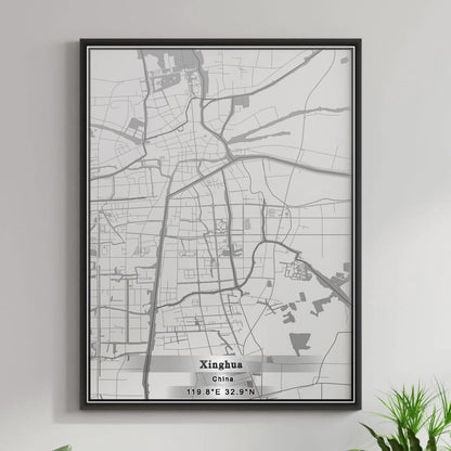 ROAD MAP OF XINGHUA, CHINA BY MAPBAKES