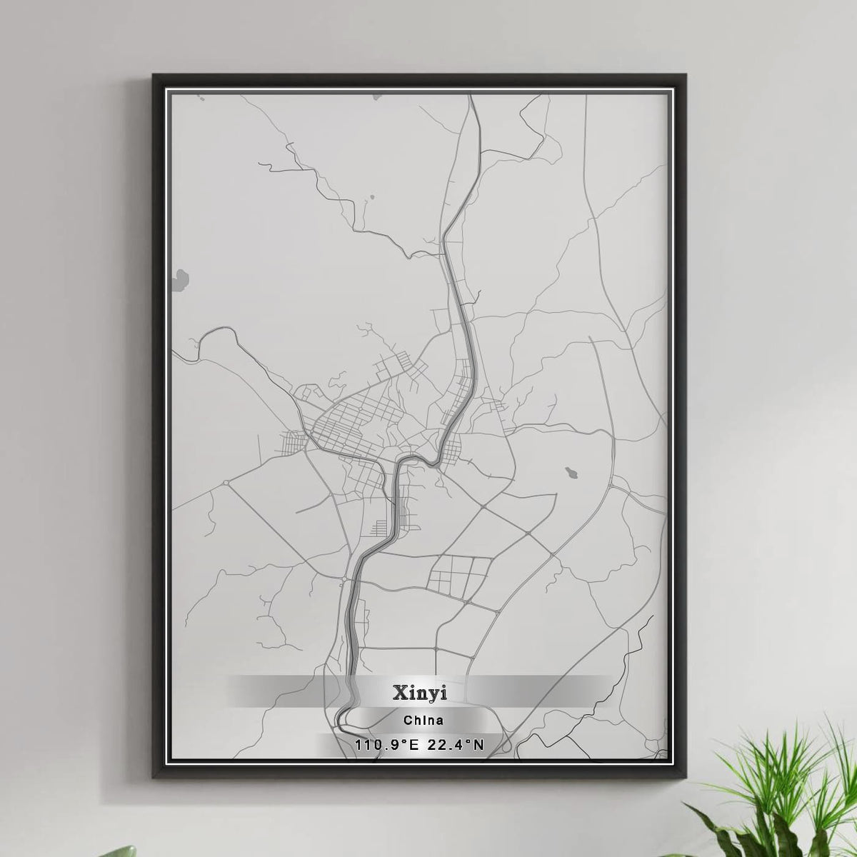 ROAD MAP OF XINYI, CHINA BY MAPBAKES