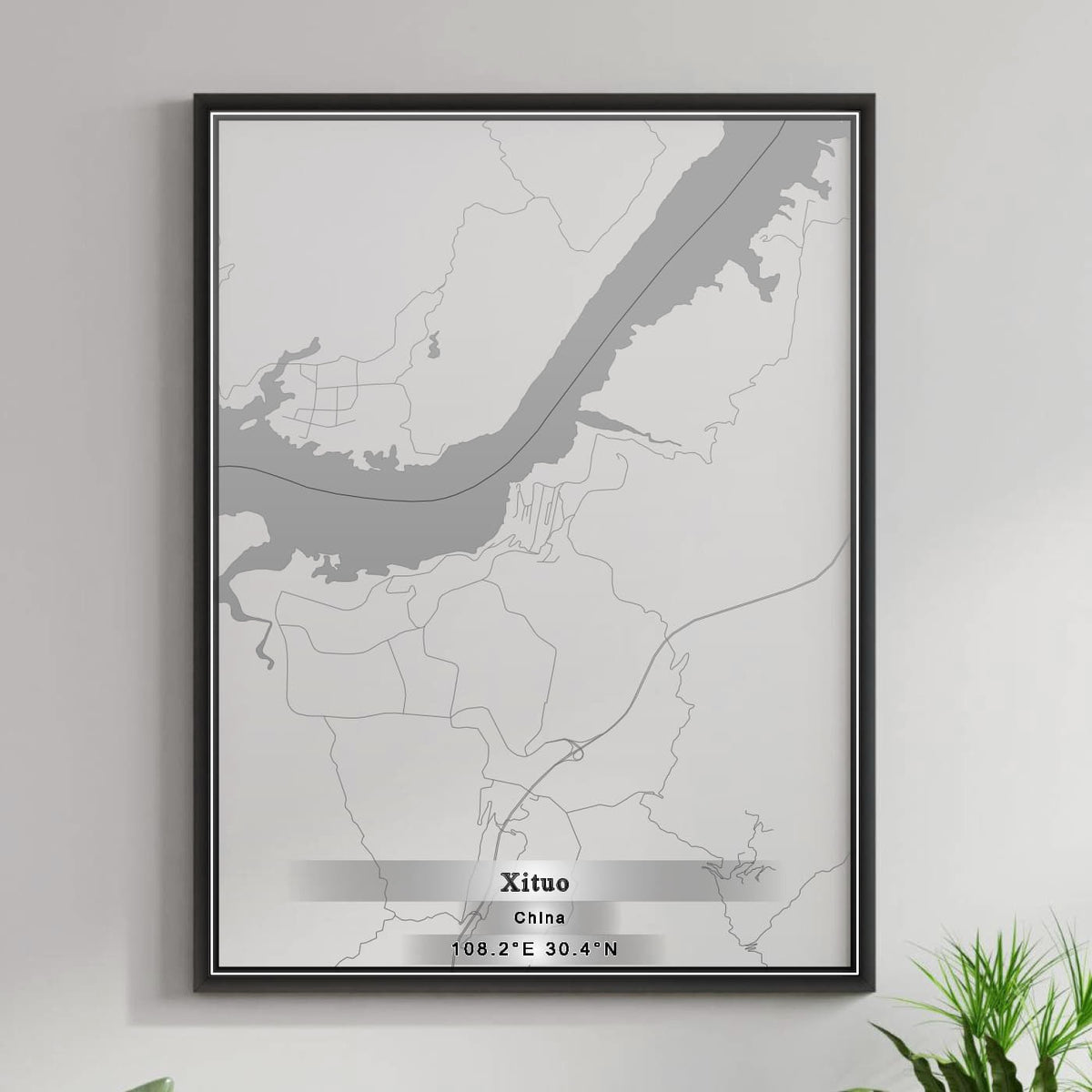 ROAD MAP OF XITUO, CHINA BY MAPBAKES