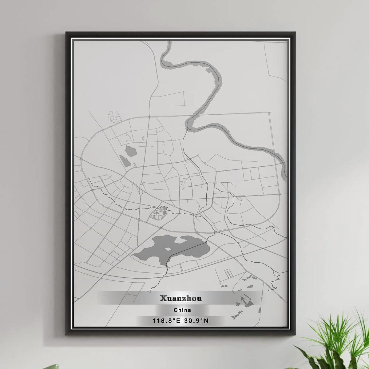 ROAD MAP OF XUANZHOU, CHINA BY MAPBAKES