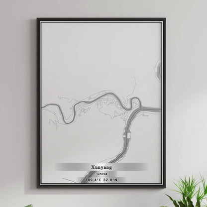 ROAD MAP OF XUNYANG, CHINA BY MAPBAKES