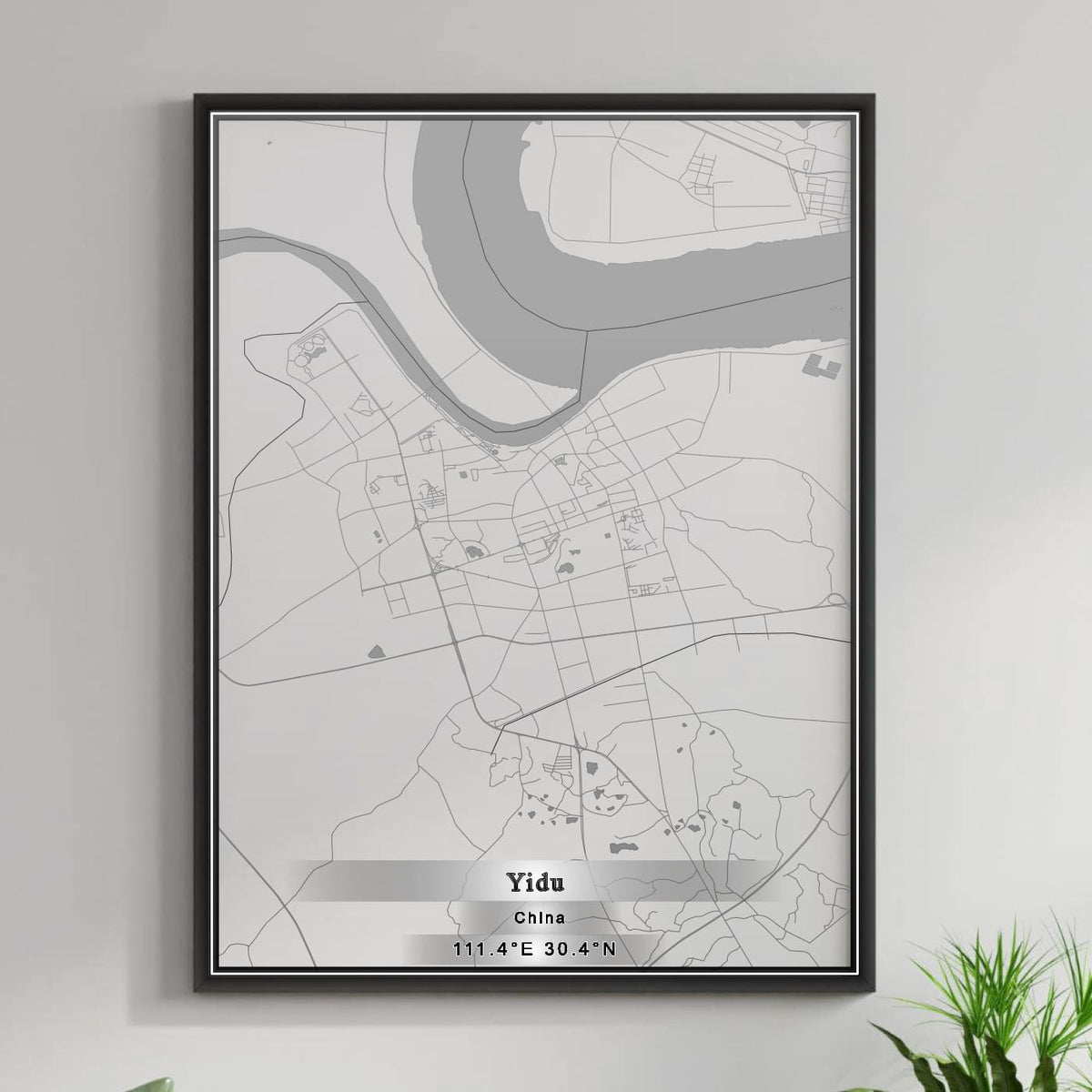 ROAD MAP OF YIDU, CHINA BY MAPBAKES