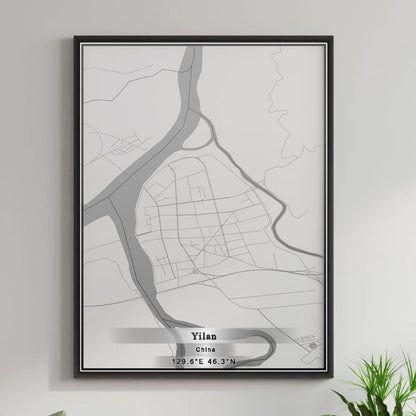 ROAD MAP OF YILAN, CHINA BY MAPBAKES
