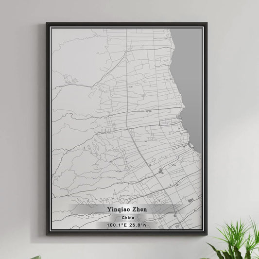 ROAD MAP OF YINQIAO ZHEN, CHINA BY MAPBAKES