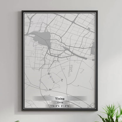 ROAD MAP OF YIXING, CHINA BY MAPBAKES