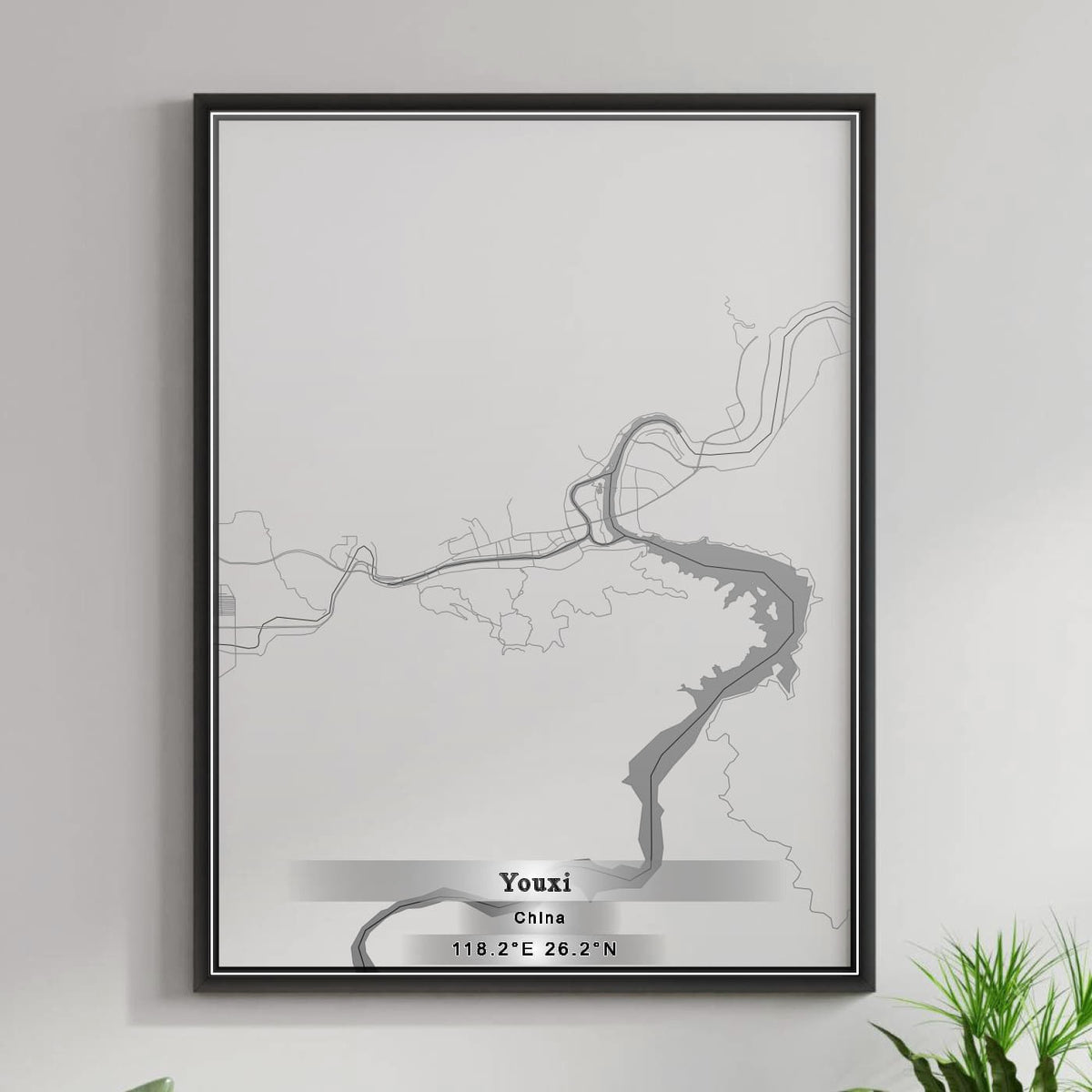 ROAD MAP OF YOUXI, CHINA BY MAPBAKES