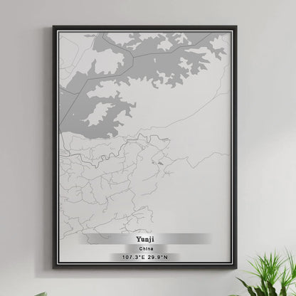 ROAD MAP OF YUNJI, CHINA BY MAPBAKES