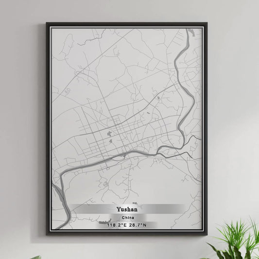 ROAD MAP OF YUSHAN, CHINA BY MAPBAKES