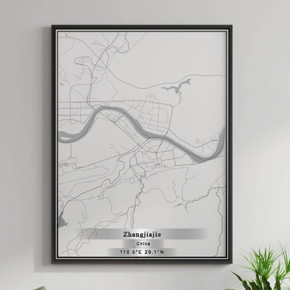 ROAD MAP OF ZHANGJIAJIE, CHINA BY MAPBAKES