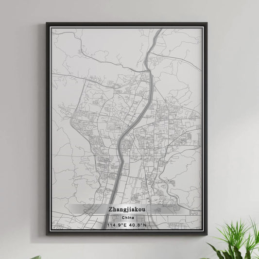 ROAD MAP OF ZHANGJIAKOU, CHINA BY MAPBAKES