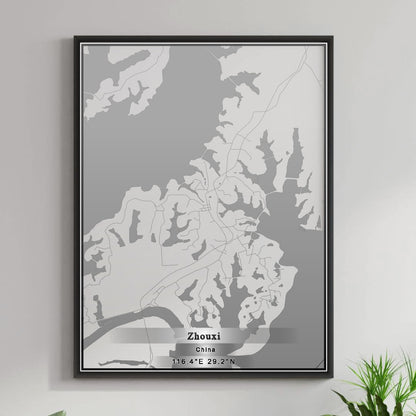 ROAD MAP OF ZHOUXI, CHINA BY MAPBAKES