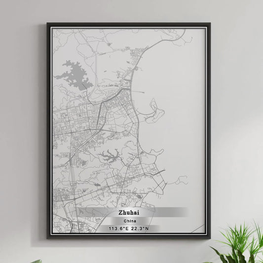 ROAD MAP OF ZHUHAI, CHINA BY MAPBAKES