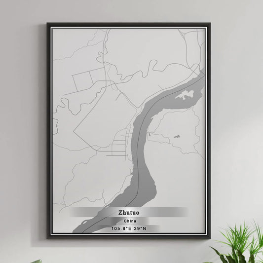 ROAD MAP OF ZHUTUO, CHINA BY MAPBAKES