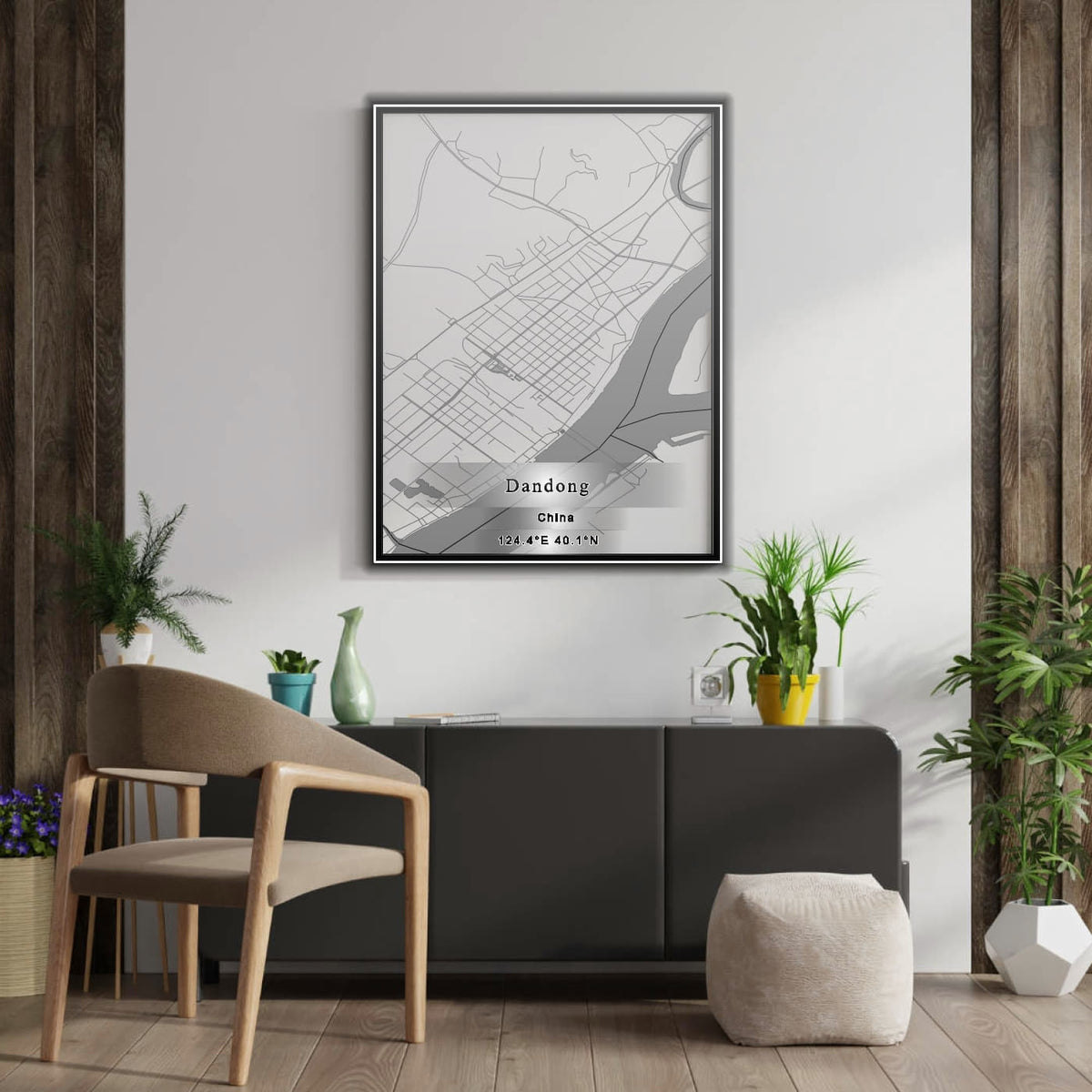 ROAD MAP OF DANDONG, CHINA BY MAPBAKES