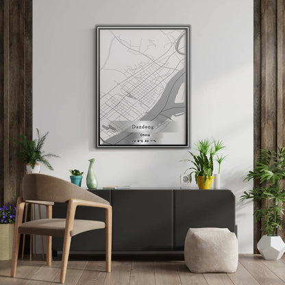 ROAD MAP OF DANDONG, CHINA BY MAPBAKES