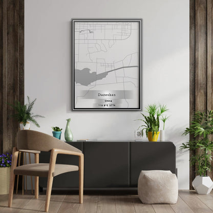 ROAD MAP OF DAZESHAN, CHINA BY MAPBAKES