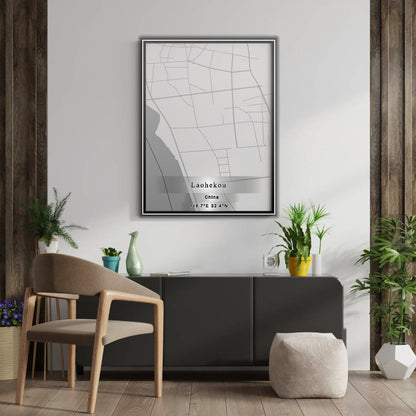 ROAD MAP OF LAOHEKOU, CHINA BY MAPBAKES