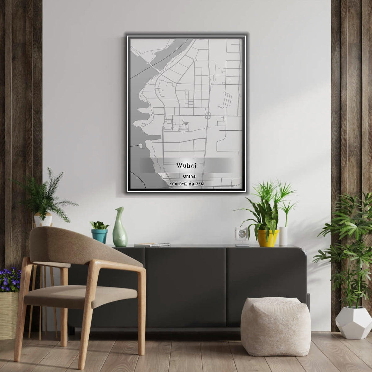 ROAD MAP OF WUHAI, CHINA BY MAPBAKES