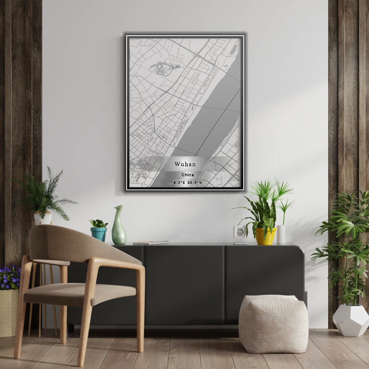 ROAD MAP OF WUHAN, CHINA BY MAPBAKES