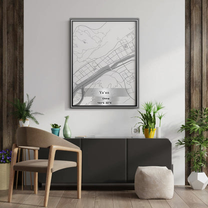 ROAD MAP OF YA'AN, CHINA BY MAPBAKES