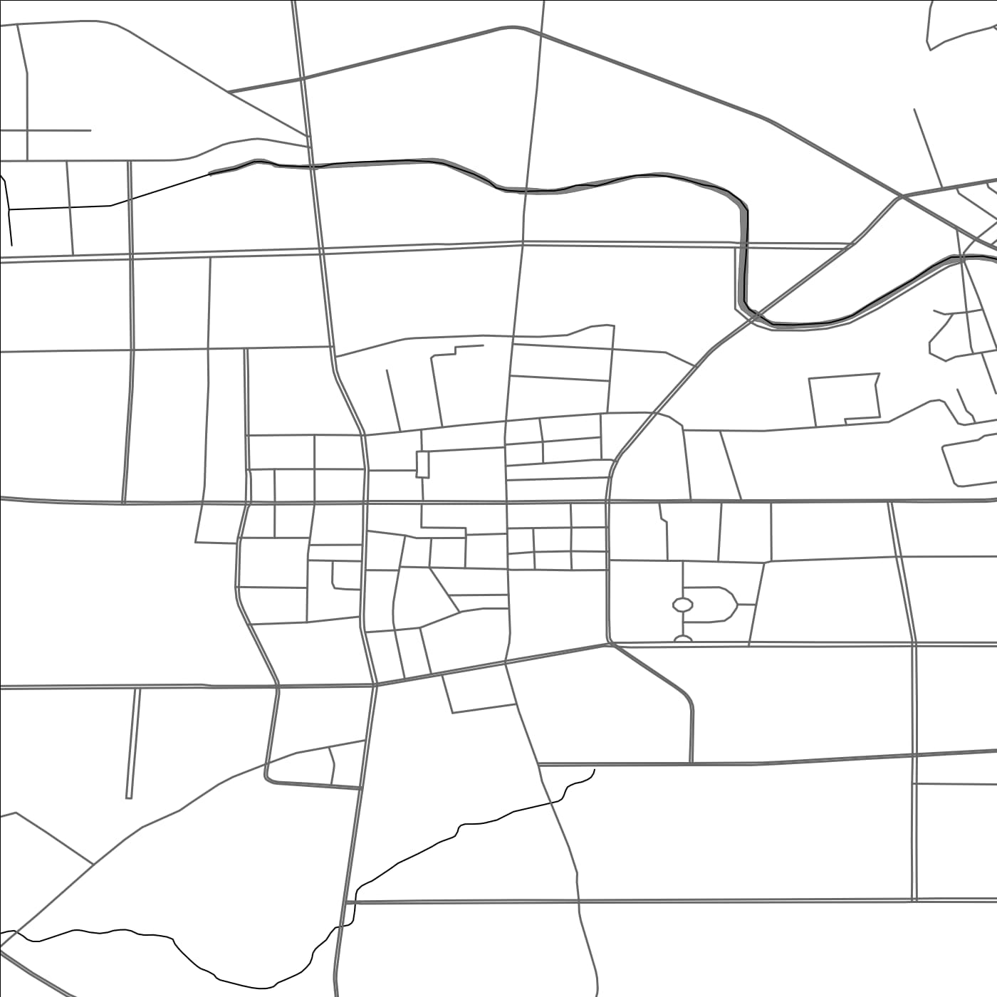 ROAD MAP OF ACHENG, CHINA BY MAPBAKES